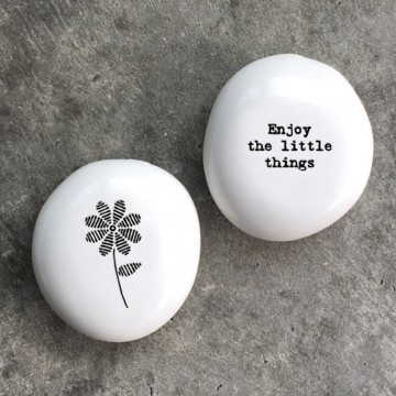 Porcelain Pebble | Flower | Enjoy little things